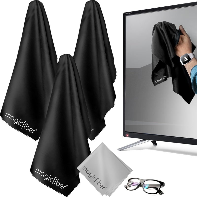 MagicFiber Extra Large Microfiber Cleaning Cloth - Premium Cloth for TV Screens, Windows, Mirrors, Glasses, Lenses, VR, Computers, Monitors, & More - Image 1
