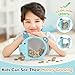 Summidate Wooden Piggy Bank for Boys Girls Kids Toddler Adults Large Unbreakable Bills Coin Change Money Saving Jar Children Personalized Gift Nursery Decor Blue Piggy Bank Stanard - Image 4