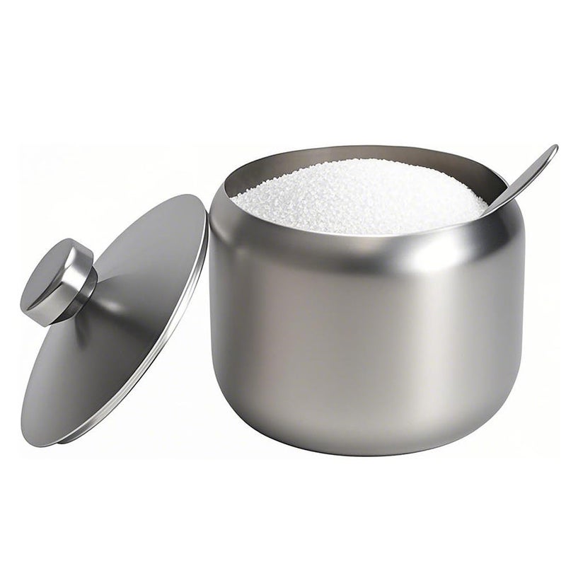 hiwafifi 15oz Sugar Bowl with Lid And Spoon Stainless Steel Sugar Creamer Container Round Sugar Jar Durable Sugar Pot for Coffee Bar Accessories Coffee Bar Decor Home and Kitchen Storage Silver - Image 2