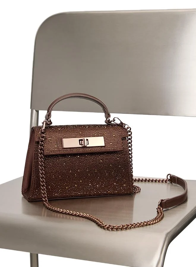 Aldo  Nikieta Ladies Brown Top Handle Bag for Women | Best Price UAE