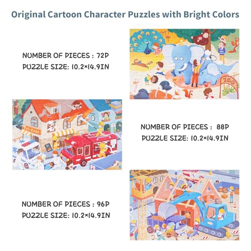 TOI Leveled Puzzles for Kids Aged 4 and Up Toddler Puzzle Preschool Learning Jigsaw Puzzles Large Pieces Educational Game for Boys Girls Classic Education Step 5 - Image 5