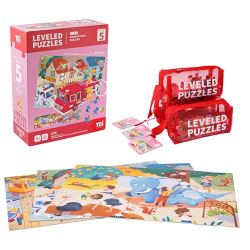 TOI Leveled Puzzles for Kids Aged 4 and Up Toddler Puzzle Preschool Learning Jigsaw Puzzles Large Pieces Educational Game for Boys Girls Classic Education Step 5 - Image 1