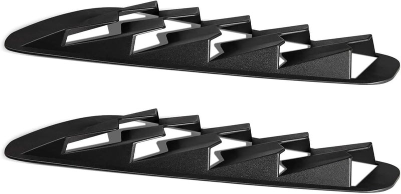 YMT Side Window Louvers for Ford Mustang (2005-2014) - ABS Matte Black Sun Shade Cover - Image 3