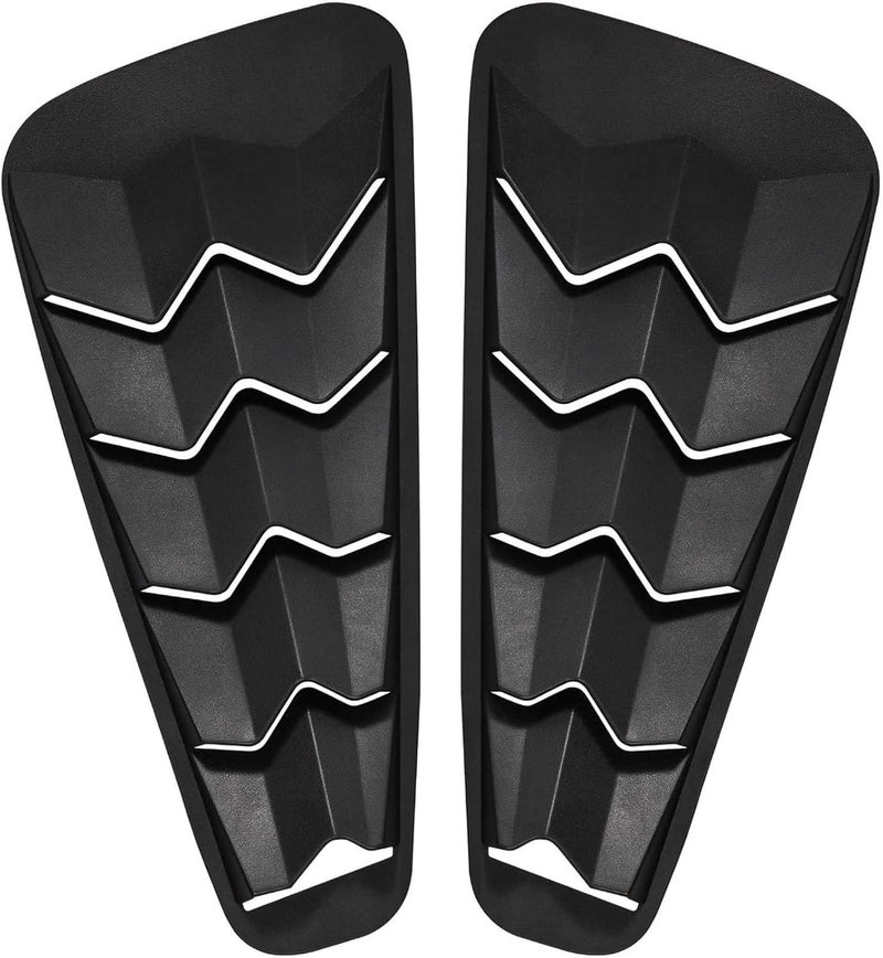 YMT Side Window Louvers for Ford Mustang (2005-2014) - ABS Matte Black Sun Shade Cover - Image 2