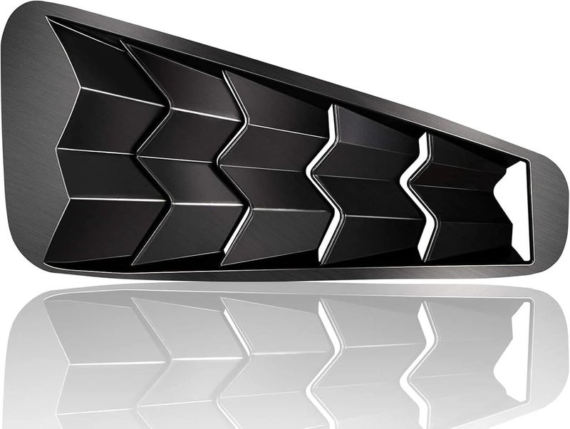 YMT Side Window Louvers for Ford Mustang (2005-2014) - ABS Matte Black Sun Shade Cover - Image 5