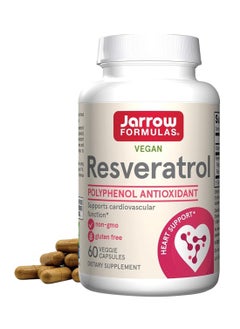 jarrow formulas Resveratrol Polyphenol Antioxidant 60 Veggie Capsules 