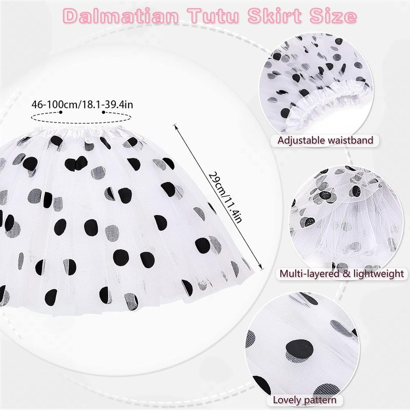 Zikra Spotted Dog Animal Costume Performance Props Costume Set Tutu Skirt Ears Gloves Tail Bow Tie and Custom Stickers for Animal Cosplay and Themed Parties - Image 4