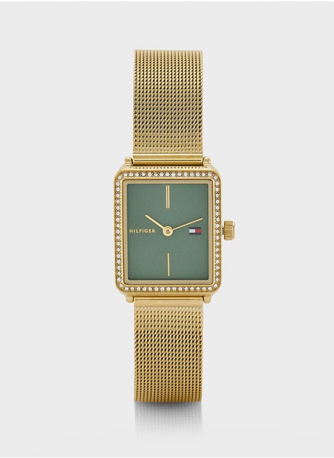 Tea Mesh Strap Analog Bracelet Watch