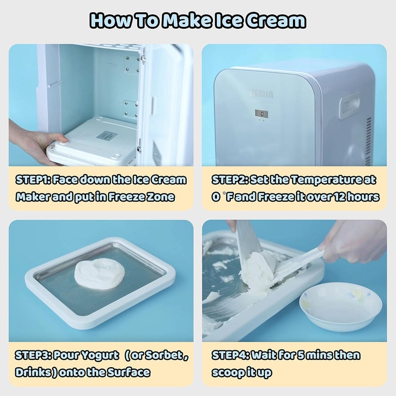JoyMech Instant Ice Cream Maker Ideal for Making Soft Serve Ice Cream Slushies Frozen Yogurt Sorbet Gelato Rolled Ice Cream - Image 3
