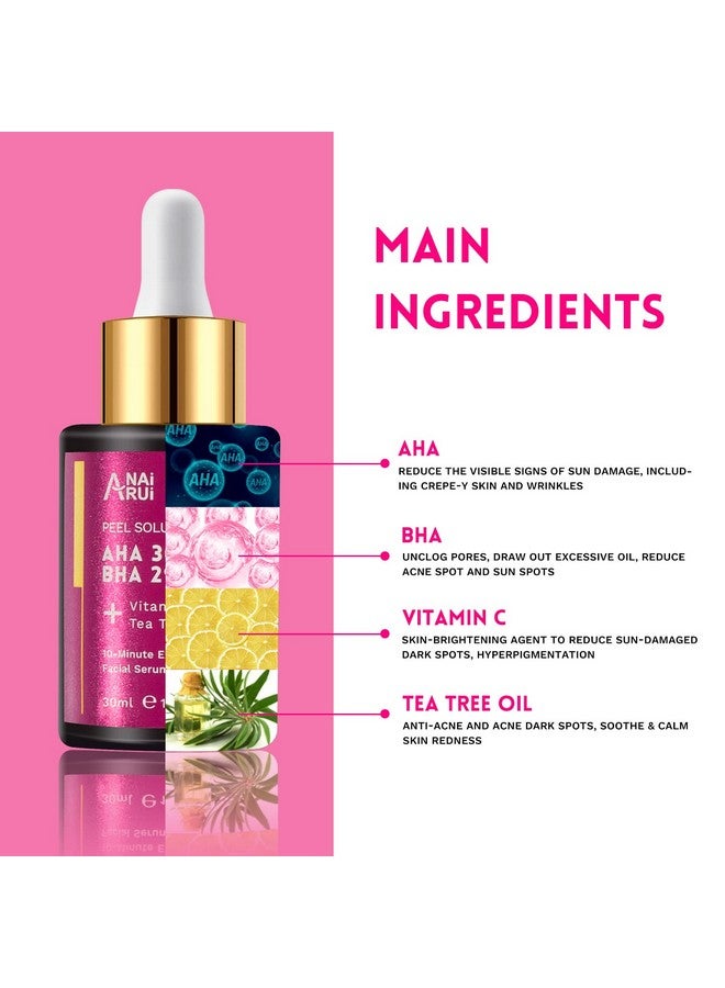 ANAI RUI Aha Bha Face Peel Peeling Solution Glycolic Acid 30% + Salicylic Acid 2% Face Exfoliator Liquid Exfoliant 1 Fl.Oz - Image 4
