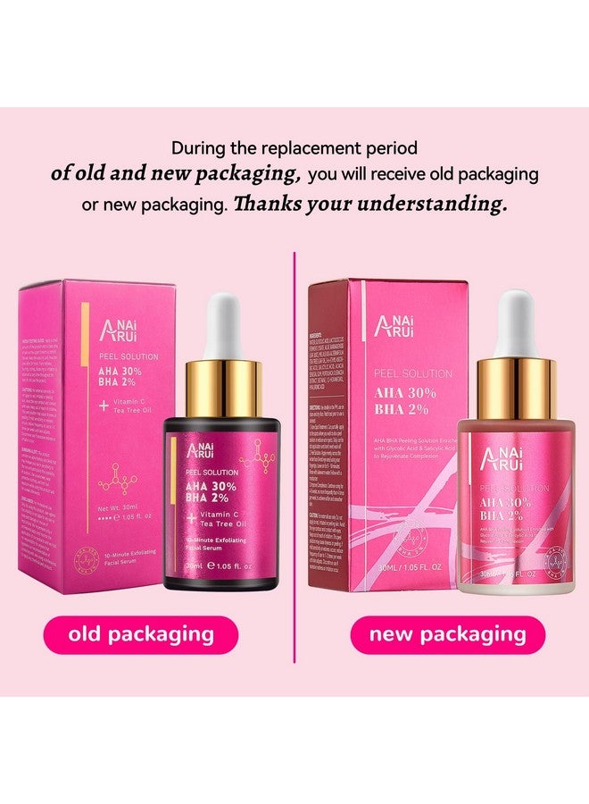 ANAI RUI Aha Bha Face Peel Peeling Solution Glycolic Acid 30% + Salicylic Acid 2% Face Exfoliator Liquid Exfoliant 1 Fl.Oz - Image 2