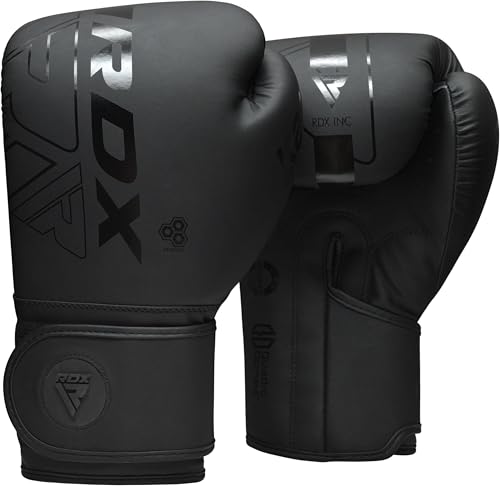 RDX Kids Boxing Gloves Sparring and Muay Thai Maya Hide Leather Kara Patent Pending Junior Training Mitt for Kickboxing Punching Bag Focus Pads MMA Thai Pad Double End Ball Punching Gloves - Image 1