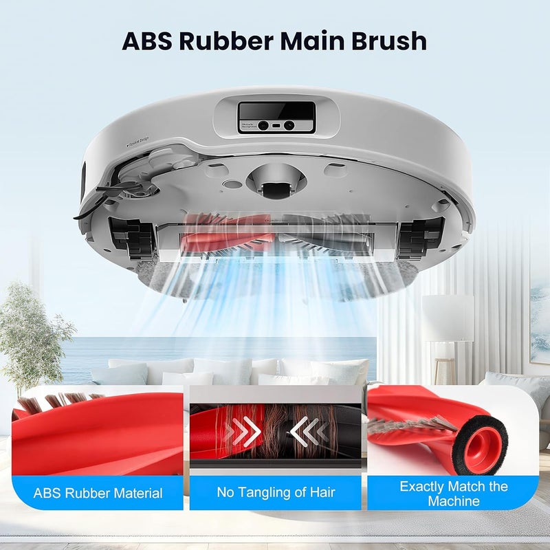 AnDongo 28 Pack Replacement Accessories for Roborock Qrevo Curv/Curv S5X/Qrevo Edge/Edge S5A/Qrevo S5V Robot Vacuum, 2 Pairs Mainbrush 4 Filter 6 Dust Bags 6 Mop Pad 6 Sidebrush 1 Cleaning Brush 1 Screwdriver - Image 3