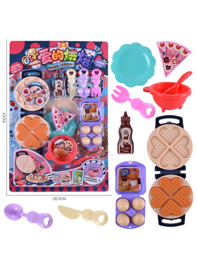 Hanging Board Flower Planting Children's Fun Play Set Handmade Creative Planting Educational Early Education Parent-Child Toys-Color:53169 Hanging Plate 【love Baking】 2288-19g - Image 1