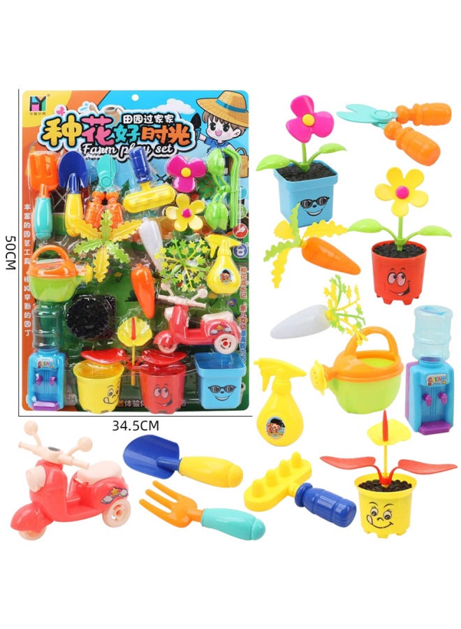 Hanging Board Flower Planting Children's Fun Play Set Handmade Creative Planting Educational Early Education Parent-Child Toys-Color:53169 Hanging Plate 【love Baking】 2288-19g - Image 2