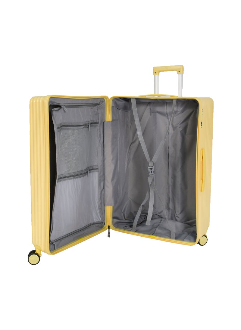 MORANO - 3-Piece Unisex Morano Travel Luggage Trolley Set Yellow - Image 1