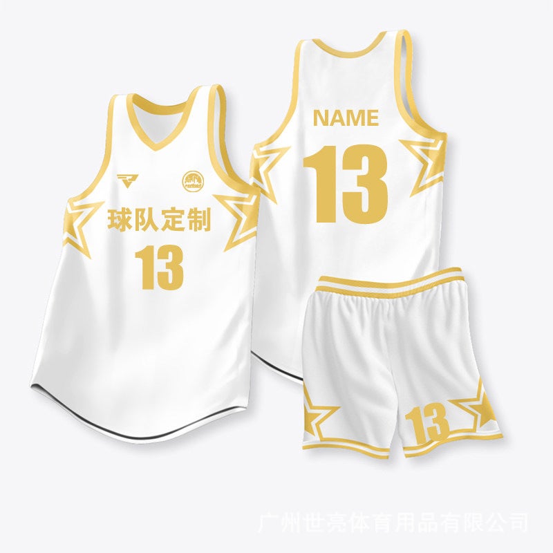 Cuba Basketball Uniform Suit For Men And Women, American Jersey Printing, Student Game Team Uniform, Training Uniform, Quick-Drying Vest Printing - Image 4
