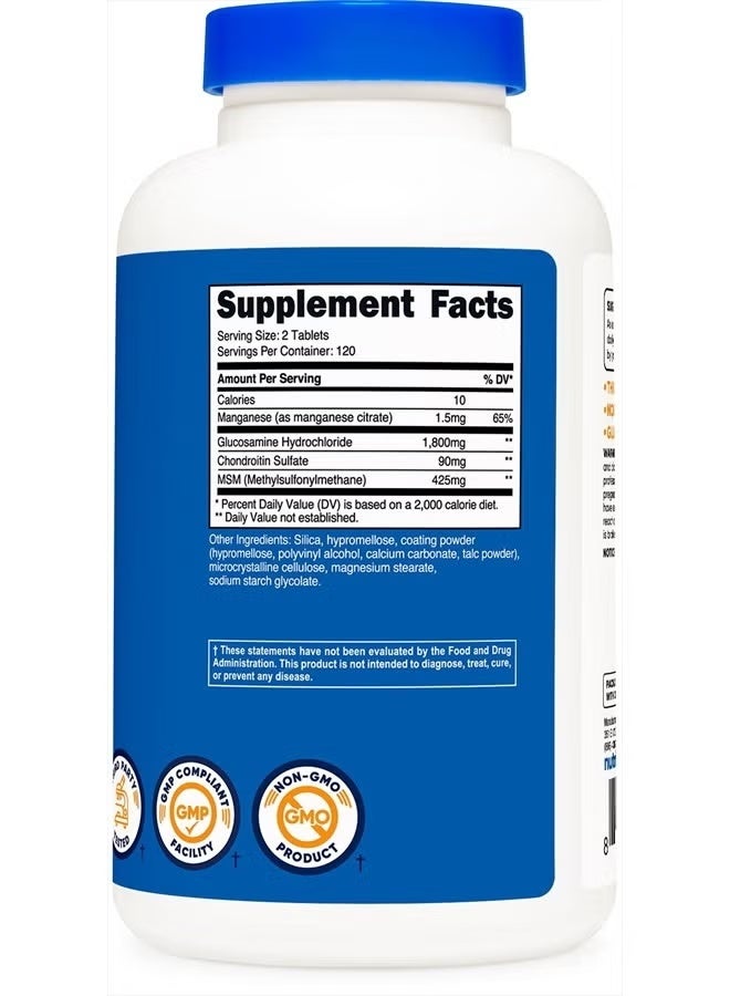 Nutricost, Glucosamine with Chondroitin & MSM, 240 Tablets - Image 5