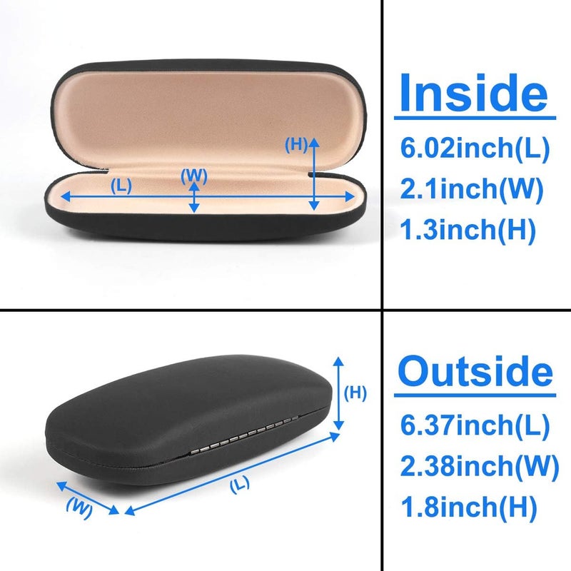 RayLove Unisex Hard Shell Eyeglasses Cases, Protective Case For Glasses - Image 2