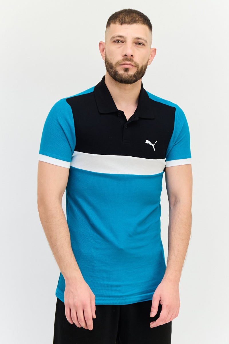 PUMA Men Sportswear Fit Short Sleeves Outdoor Polo Shirt, Multicolor - Image 1