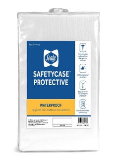 Sealy Sealy SafetyCase Protective Waterproof Fitted Zippered Toddler Bed and Baby Crib Mattress Encasement Protector, Noiseless, Machine Washable and Dryer Friendly, 52" x 28" - White  - Image 1