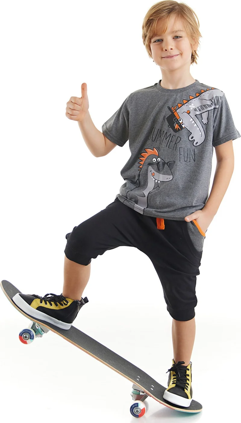 Denokids Summer Fun Boy T-shirt Capri Shorts Set