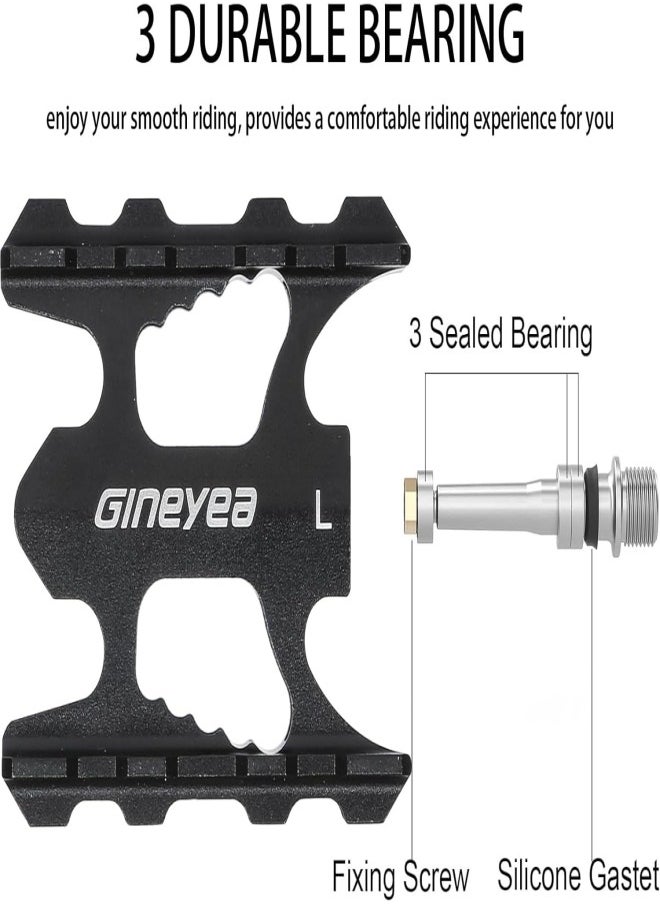 Generic Mini Size Bicycle Pedals with Aluminium Alloy Bicycle Foot Pedals and Titanium axle for MTB and Road Bike , Kids Sized Bike Pedals, Youth Bicycle Pedal Non-Slip, 3 Bearings  - Image 3