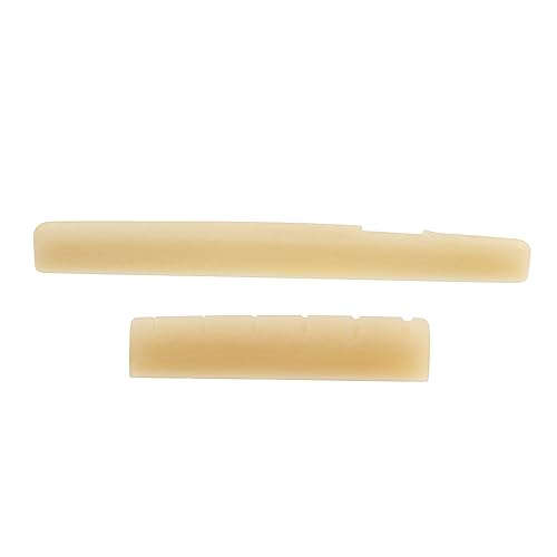 LYWSMSK Unbleached Acoustic Guitar Bone Nut & Saddle Set for YMH LL &A Series Acoustic Guitar 44mm / 75mm - Image 2