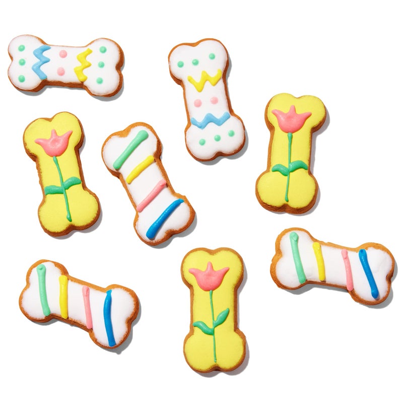 Thoughtfully Pets, Gourmet Dog Cookie Gift Set, Peanut Butter Flavored Crunchy Dog Treats in Bone Shape with Easter Spring Designs, Set of 8 - Image 2