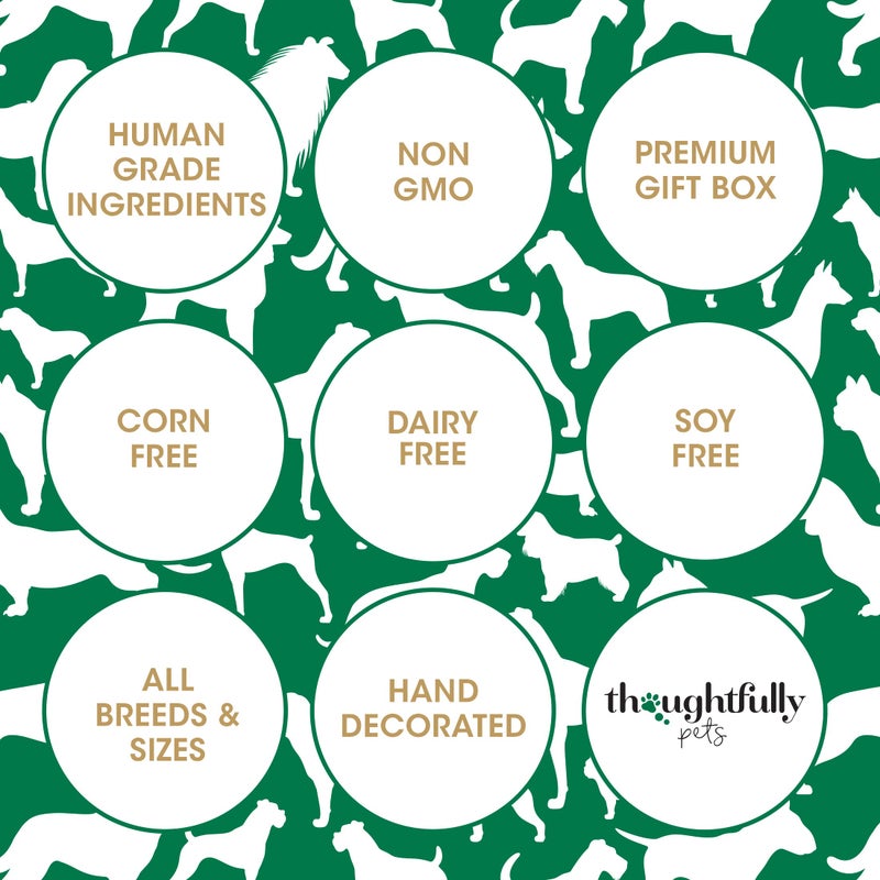 Thoughtfully Pets, Gourmet Dog Cookie Gift Set, Peanut Butter Flavored Crunchy Dog Treats in Bone Shape with Easter Spring Designs, Set of 8 - Image 4