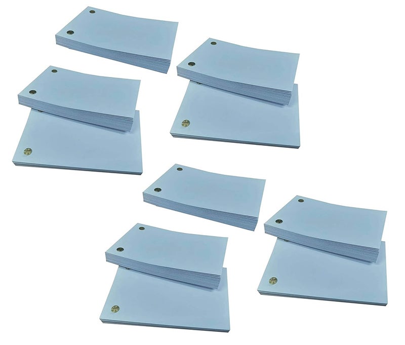 Imprint دفتر رسم متحرك فارغ بحجم 3x5 بوصة/بطاقات ورق مع ثقوب - 70 ورقة في كل دفتر، عبوة من 10 دفاتر (إجمالي 700 ورقة) - Image 2