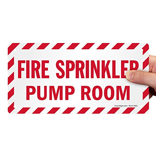 SmartSign Fire Sprinkler Pump Room Sign 5 x 10 Aluminum - Image 1
