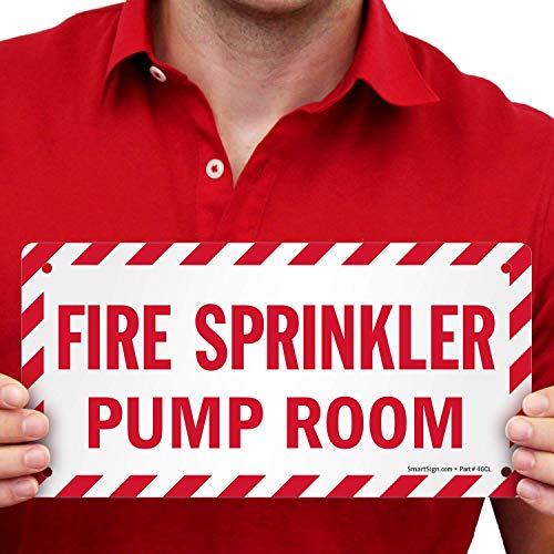 SmartSign Fire Sprinkler Pump Room Sign 5 x 10 Aluminum - Image 3