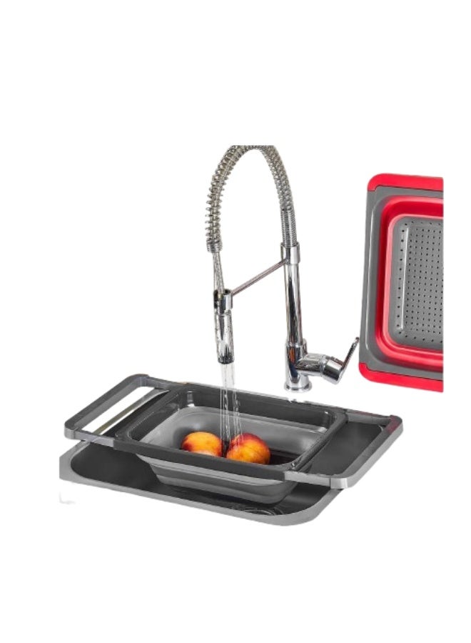 Silicone and Plastic Sink Strainer, Foldable Design with Two Handles, Very High Quality Material.