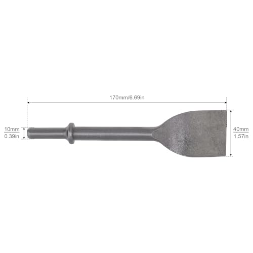 ChgImposs Air Hammer Chisel Bit, 1.6 * 6.7" Concrete Removal Chisels, 0.4" Round Shank for Thinset Removal, Thinset Scaling, Tile Removal - Image 2