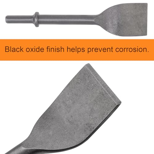 ChgImposs Air Hammer Chisel Bit, 1.6 * 6.7" Concrete Removal Chisels, 0.4" Round Shank for Thinset Removal, Thinset Scaling, Tile Removal - Image 4