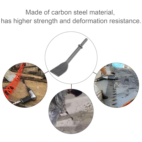 ChgImposs Air Hammer Chisel Bit, 1.6 * 6.7" Concrete Removal Chisels, 0.4" Round Shank for Thinset Removal, Thinset Scaling, Tile Removal - Image 3