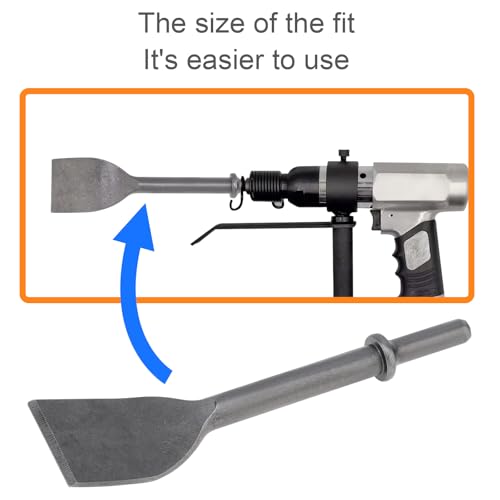 ChgImposs Air Hammer Chisel Bit, 1.6 * 6.7" Concrete Removal Chisels, 0.4" Round Shank for Thinset Removal, Thinset Scaling, Tile Removal - Image 5