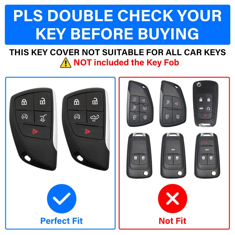 MOCHENT for GMC Heavy Key Fob Cover for 2022-2025 2026 Chevy Silverado 1500 GMC Sierra 1500, Metal Key Case for Chevrolet Tahoe 2024 2025 2026 Silverado Sierra 2500HD 3500HD Key Protector 5 Buttons - Image 2