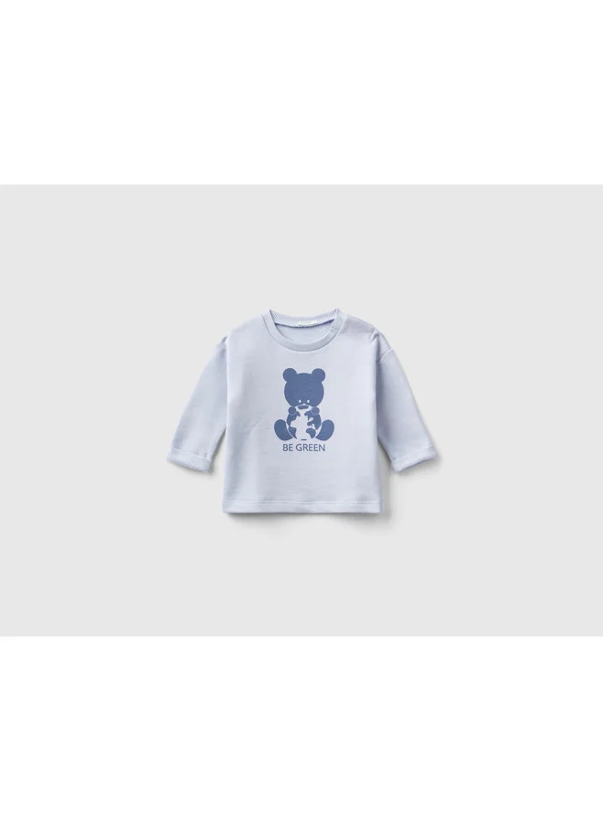 يونايتد كولورز أوف بينتيون Organic Cotton Sweatshirt With Print