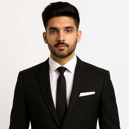 LEONARDI Men's Solid White Pocket Squares | Microfiber | Pack of 1 | Size- 30cm x 30cm | Color-White | - Image 3