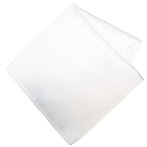 LEONARDI Men's Solid White Pocket Squares | Microfiber | Pack of 1 | Size- 30cm x 30cm | Color-White | - Image 1