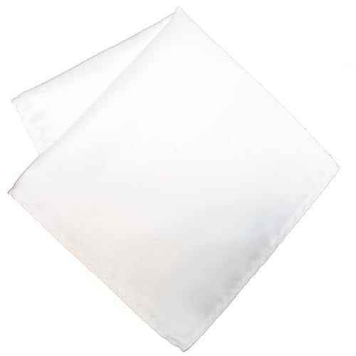 LEONARDI Men's Solid White Pocket Squares | Microfiber | Pack of 1 | Size- 30cm x 30cm | Color-White | - Image 4