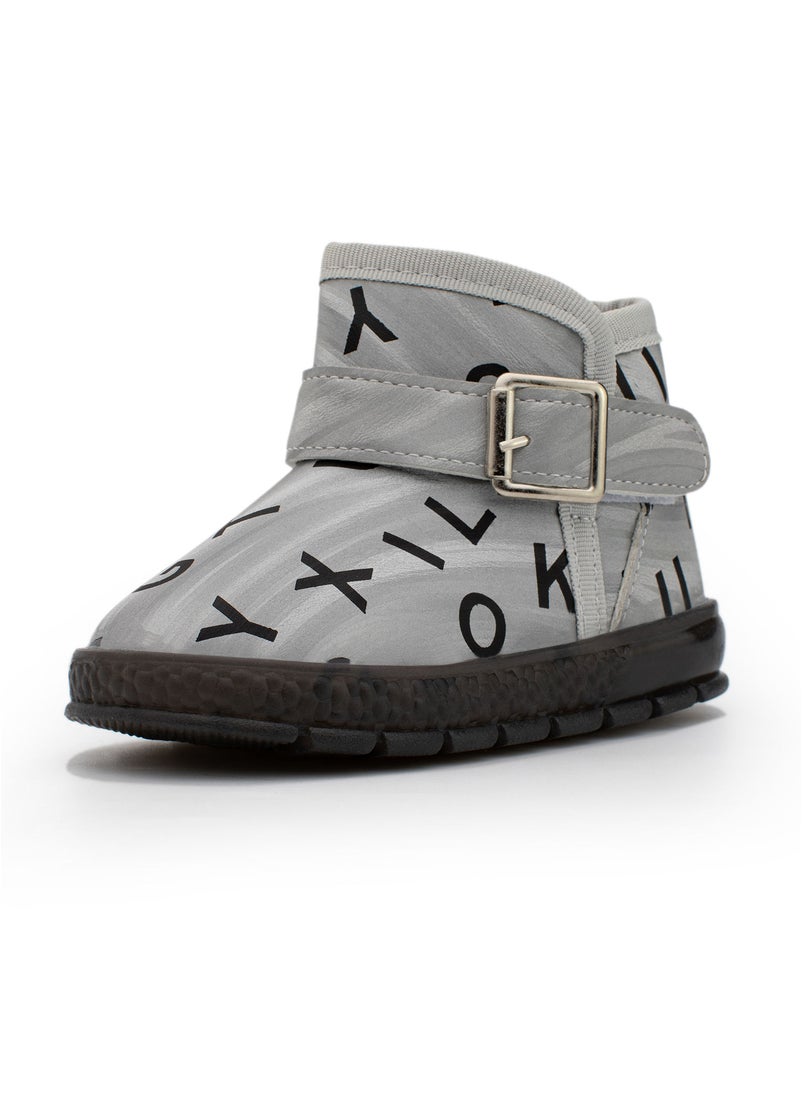 Lucky Kids - Lucky Kids Baby Boys Girls High Top Ankle Synthetic Leather Soft Rubber Sole Anti-Slip Toddler Winter Boots - Image 1