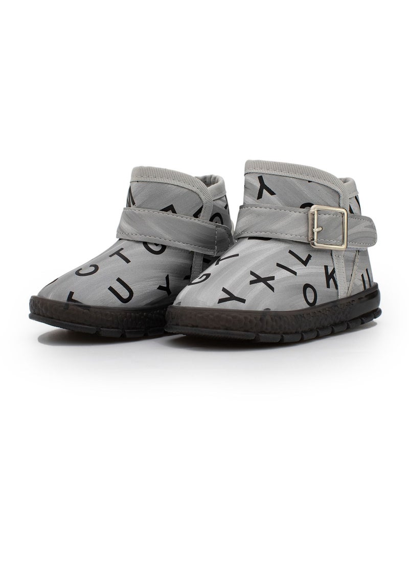 Lucky Kids - Lucky Kids Baby Boys Girls High Top Ankle Synthetic Leather Soft Rubber Sole Anti-Slip Toddler Winter Boots - Image 1