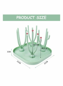 SYOSI Baby Bottle Drying Rack, Baby Bottle Drain Holder with Detachable Drip Tray, Baby Drying Rack Ideal for Bottles, Teats, Cups, Reusable Baby Bottle Holder Baby Accessories  - Image 2