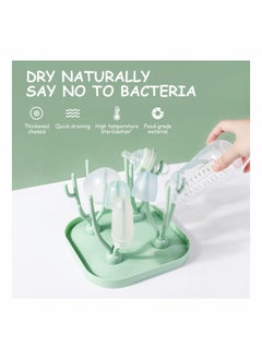 SYOSI Baby Bottle Drying Rack, Baby Bottle Drain Holder with Detachable Drip Tray, Baby Drying Rack Ideal for Bottles, Teats, Cups, Reusable Baby Bottle Holder Baby Accessories  - Image 3