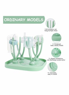SYOSI Baby Bottle Drying Rack, Baby Bottle Drain Holder with Detachable Drip Tray, Baby Drying Rack Ideal for Bottles, Teats, Cups, Reusable Baby Bottle Holder Baby Accessories  - Image 4