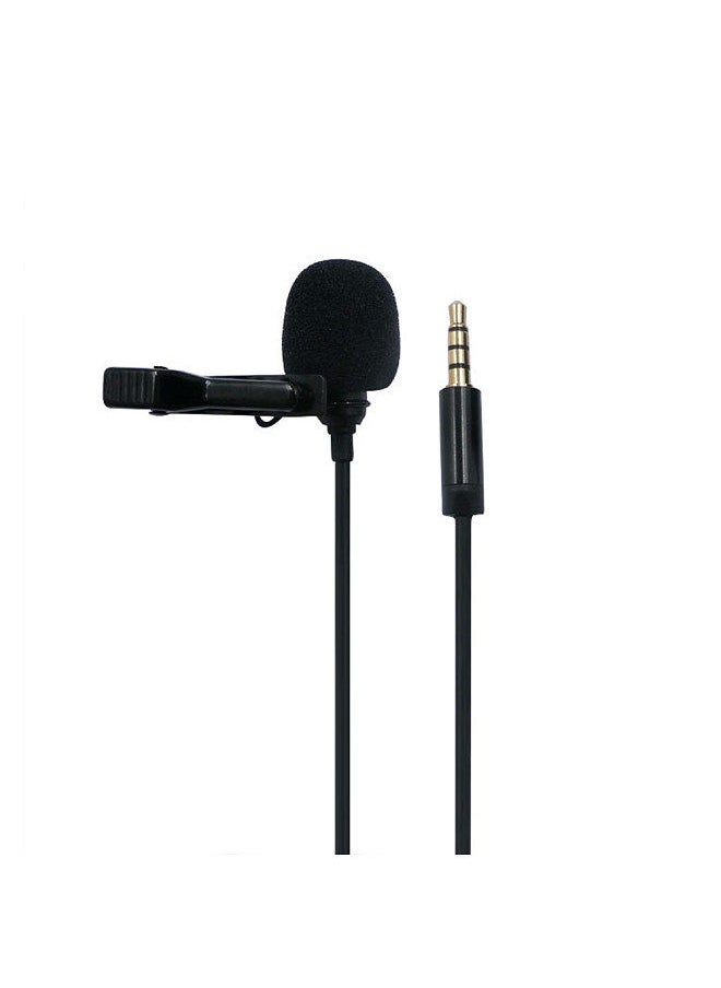 Generic - 3.5mm Plug Mini Lavalier Lapel Microphone with Clip Omnidirectional Condenser Mic for Smartphone Computer PC Laptop Interview Recording Live Streaming Video Conference Online Classes - Image 1