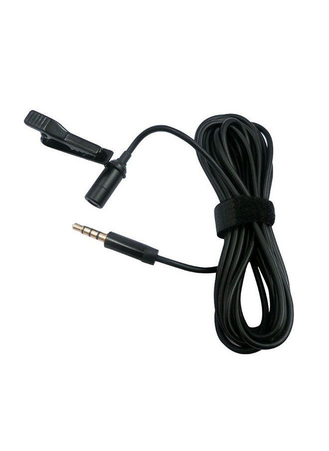 Generic - 3.5mm Plug Mini Lavalier Lapel Microphone with Clip Omnidirectional Condenser Mic for Smartphone Computer PC Laptop Interview Recording Live Streaming Video Conference Online Classes - Image 1